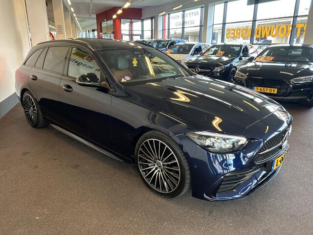 Mercedes-Benz C-KLASSE Estate 200 Launch Edition AMG Line | Panoramadak | Nederlands geleverd | Luxe Lederen bekleding | Achteruitrijcamera | Sfeerverlichting | Apple carplay | Cruise control | Climate control | LED | Stoelverwarming | Dodehoeksdetectie | Lane assist