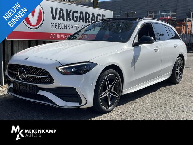 Mercedes-Benz C-KLASSE Estate 300 e AMG Line 18"/Panoramadak/Laser LED/Trekhaak/Stoelverwarming +memoryAdaptieve cruise/Sfeerverlichting premium/Elektrische klep/Apple Carplay & Android Auto