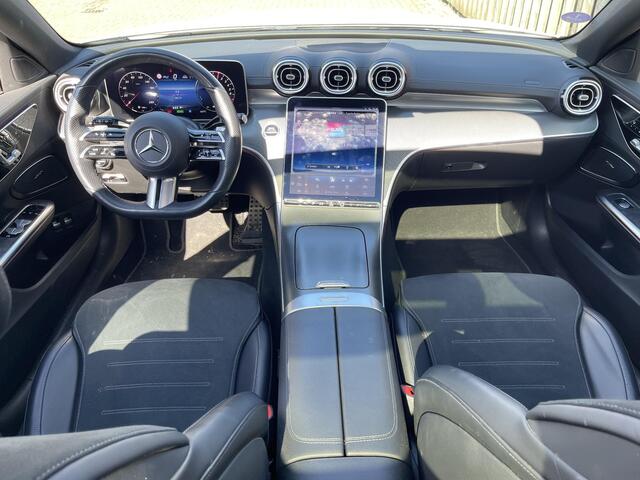 Mercedes-Benz C-KLASSE Estate 300 e AMG Line 18"/Panoramadak/Laser LED/Trekhaak/Stoelverwarming +memoryAdaptieve cruise/Sfeerverlichting premium/Elektrische klep/Apple Carplay & Android Auto