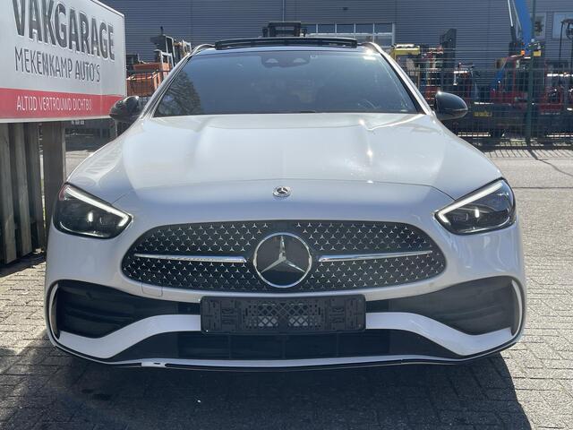 Mercedes-Benz C-KLASSE Estate 300 e AMG Line 18"/Panoramadak/Laser LED/Trekhaak/Stoelverwarming +memoryAdaptieve cruise/Sfeerverlichting premium/Elektrische klep/Apple Carplay & Android Auto