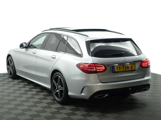 Mercedes-Benz C-KLASSE Estate 180 AMG Night Edition Aut- Panodak, Xenon Led, Sfeerverlichting, Burmester, Stoelverwarming, Keyless