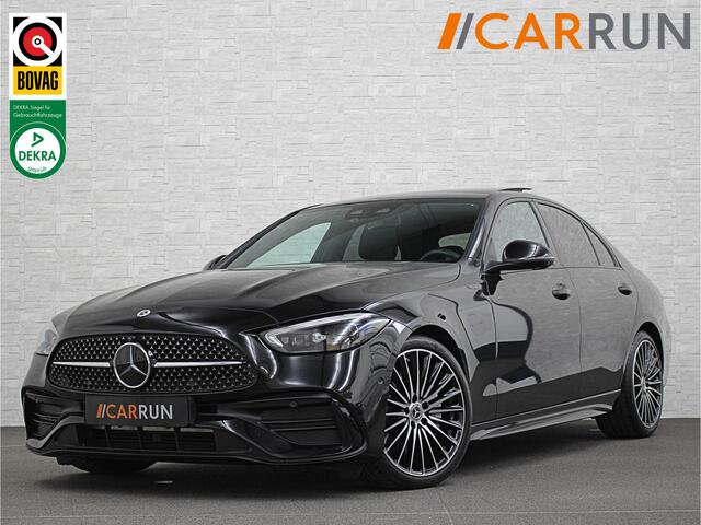 Mercedes-Benz C-KLASSE 300 Benzine 4MATIC AMG-Line | 360 Camera | Panorama | ACC | 19'' | Digital-LED | Night-Pakket | Nw.pr; 100758,= | Memory | Trekhaak | Sfeerverlichting | Rij-Assistent Plus | Parfumering | Autom. Parkeren | Carplay | Draadloos Laden.