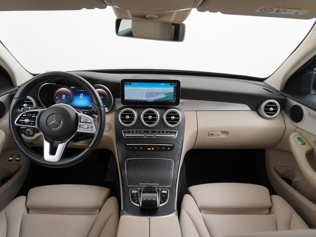 Mercedes-Benz C-KLASSE Estate 300e PHEV Hybrid Automaat Leder Virtual Cockpit Apple Carplay Android Auto Adaptive-Cruise Lane-Assist High Performance-LED Navi+HDD 360°Camera Keyless Dual-Ecc Distronic+ Rijassistentiepakket Park-Assist Verkeersbord-Herkenning Origineel Nederland