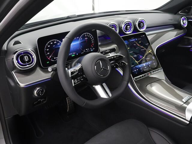 Mercedes-Benz C-KLASSE 300 e Business Solution AMG AMG Pakket | Memory | 360 Camera | Stuurassistent | Sfeerverlichting | Panoramadak | Burmester Sound System | Digital Light |