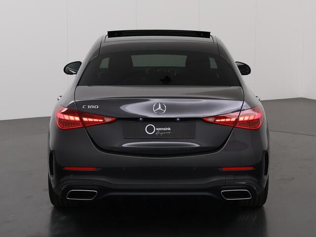Mercedes-Benz C-KLASSE 180 Star Edtion AMG-line | AMG Pakket | Panoramadak | Elektrische Stoelen met Memory | Sfeerverlichting | 360 Camera | Dodehoek Detectie |