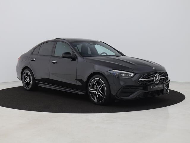 Mercedes-Benz C-KLASSE 300 e AMG Line | PANO | 360° | BURMESTER | SFEERVERLICHTING | ADAPTIVE | STOEL- EN STUURVERW. | TREKHAAK