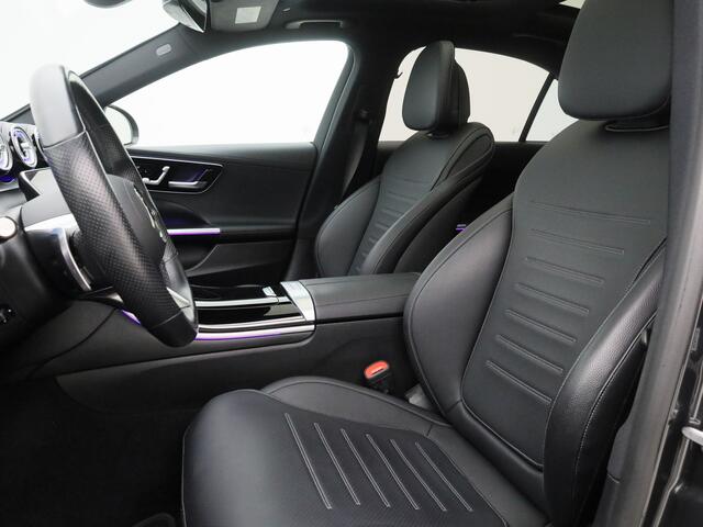 Mercedes-Benz C-KLASSE 300 e AMG Line | PANO | 360° | BURMESTER | SFEERVERLICHTING | ADAPTIVE | STOEL- EN STUURVERW. | TREKHAAK