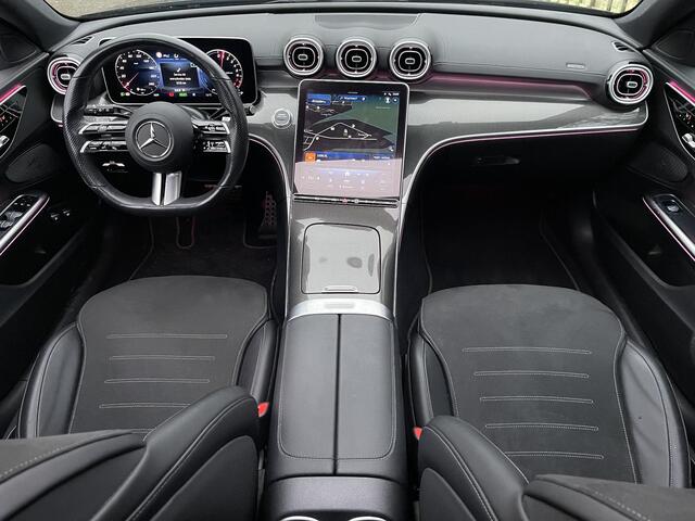 Mercedes-Benz C-KLASSE Estate 300 e AMG Line 18"/Panoramadak/Laser LED/Trekhaak/Stoelverwarming + memory l + r/Adaptieve cruise/Sfeerverlichting premium/Elektrische klep/Apple Carplay & Android Auto