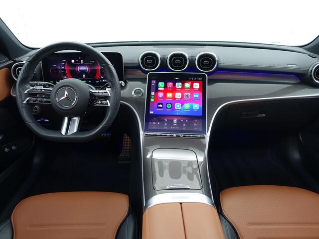Mercedes-Benz C-KLASSE Estate 300 e AMG Line Aut- Two Tone Leder Interieur, Panoramadak, Carbon, Sfeerverlichting, Carplay, Android Auto