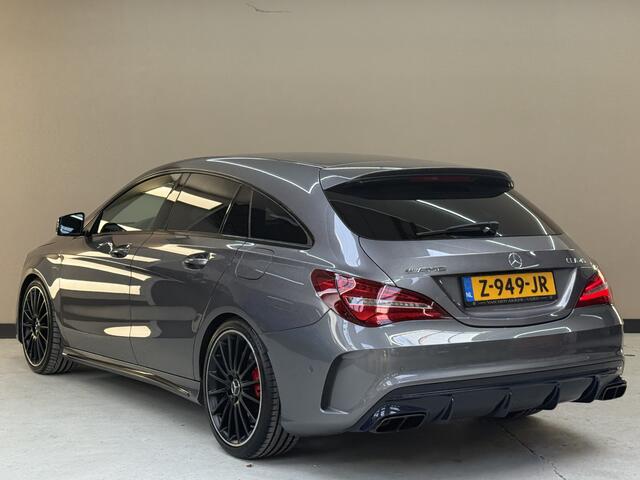 Mercedes-Benz CLA-KLASSE Shooting Brake AMG 45 4MATIC, 380Pk, 2016, Dealer onderhouden, Facelift, Memory stoelen, Sport onderstel, Sport uitlaat, Camera, Navigatie, Climate control, Cruise control, Stoelverwarming,