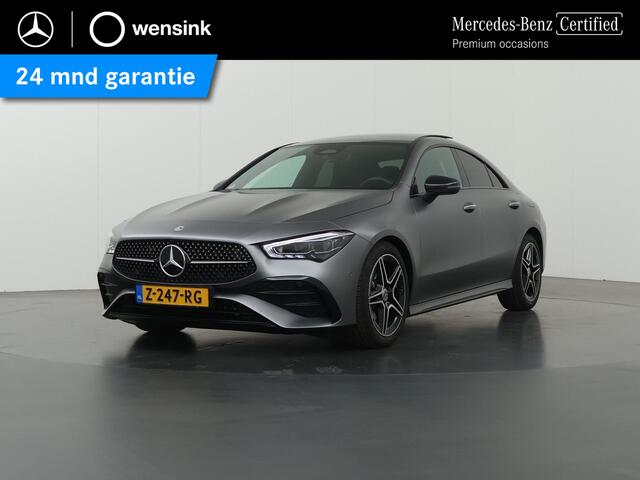 Mercedes-Benz CLA-KLASSE 180 AMG Line | Panorama Schuifdak | Night | Magno matte lak | Dodehoek assistent | Augmented Reality navigatie | Stoelverwarming | Multibeam |