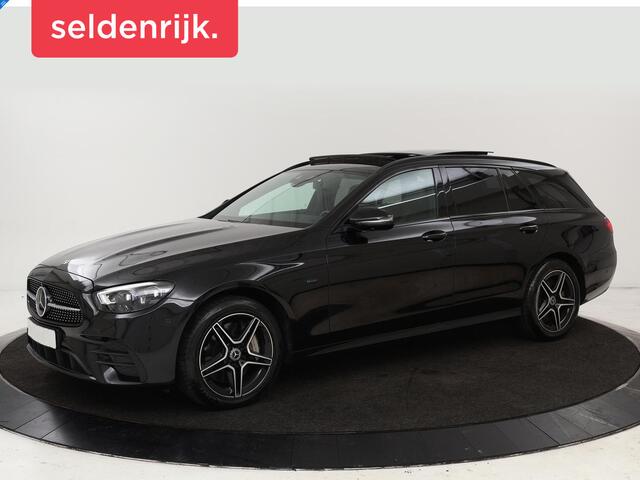 Mercedes-Benz E-KLASSE 300de 4Matic AMG Night | Panoramadak | Trekhaak | Stoelverwarming | 360 camera | Adaptive cruise | Leder/Alcantara | Burmeseter | Matrix LED | Navigatie