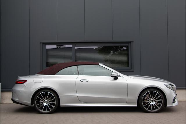 Mercedes-Benz E-KLASSE Cabrio 300 AMG 245PK | Luchtvering | ACC | 360Cam | Massage | Ventilatie + Nekverwarming | Head Up | Burmester | Lane & Side Assist Airscarf | Memory | Garageopener | Widescreen | Actieve Stuurassist | Designo | Nappa | Apple & Android Carplay | Sfeerverl