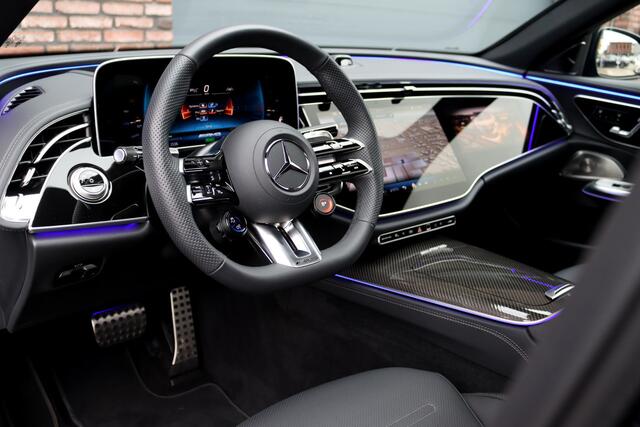 Mercedes-Benz E-KLASSE AMG 53 4MATIC+ Premium+ | Hyperscreen | Airmatic | Achterasbesturing | Distronic | Carbon | Stoelventilatie | Burmester | Digital Light | Verwarmd Stuurwiel |