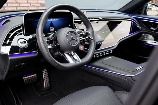 Mercedes-Benz E-KLASSE AMG 53 4MATIC+ Premium+ | 585pk | Hyperscreen | Achterasbesturing | Stoelventilatie | Trekhaak | Vlakkenverwarming | Soft-Close | Burmester | Zonweringspakket | 3D-Display | HUD |