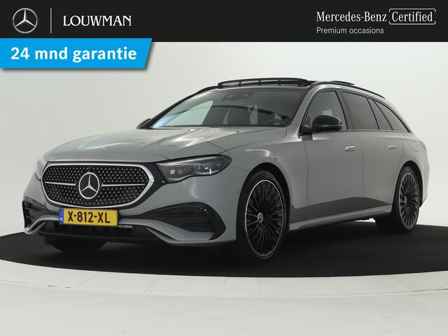Mercedes-Benz E-estate 300 e AMG Line | Panoramadak | 360° camera | Luchtvering | Trekhaak | Burmester 4D | Inclusief 24 maanden MB Certified garantie voor Europa.