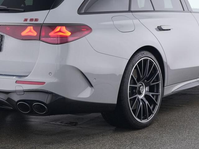 Mercedes-Benz E-estate Mercedes-AMG 53 4MATIC+ Night Pakket 1+2 | Panorama Schuif-Kanteldak | 21 Inch AMG Velgen | Burmester® | Trekhaak | AMG Real Performance Sound. Inclusief 24 maanden MB Certified garantie voor Europa.