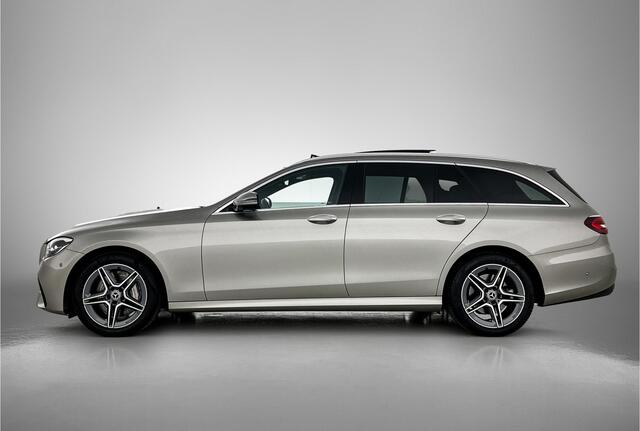 Mercedes-Benz E-estate 300 e AMG-line | Panorama schuif/kanteldak | Trekhaak af fabriek wegklapbaar | Lederen bekleding | Alarm SCM3 | 360gr Camera | Inclusief 24 maanden Mercedes-Benz Certified garantie voor Europa.