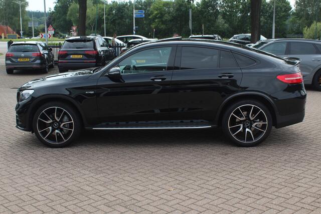 Mercedes-Benz GLC-KLASSE Coupé AMG 43 4MATIC / Schuifdak / 360Camera / Head-up / Burmester / Carbon intr. / 21'' / Memory seats / Keyless / Treeplanken / LED / Dodehoek / DAB / Stoelverwarming / ACC