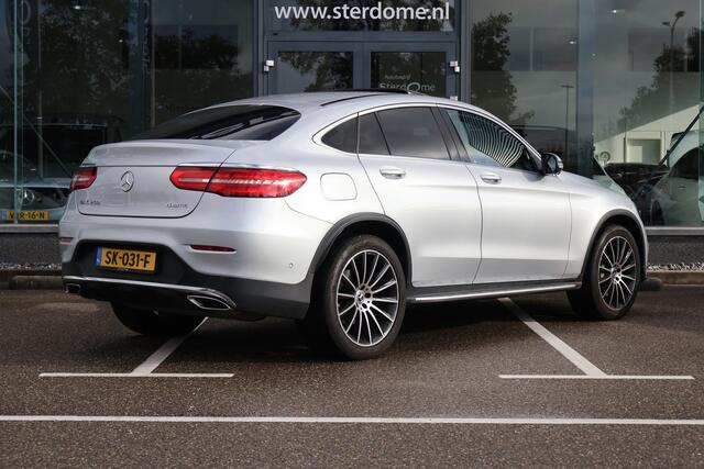 Mercedes-Benz GLC-KLASSE Coupé 250 4MATIC AMG Premium Plus l Schuif- Kanteldak l DISTRONIC l Memoy pakket l 360 gr Camera lStoelverwarming l LEDER l Burmester l LED l Sfeerverlichting l Alarm klasse 3 l Elektrisch bedienbare achterklep l Spiegel pakket l Dodehoek assitent l