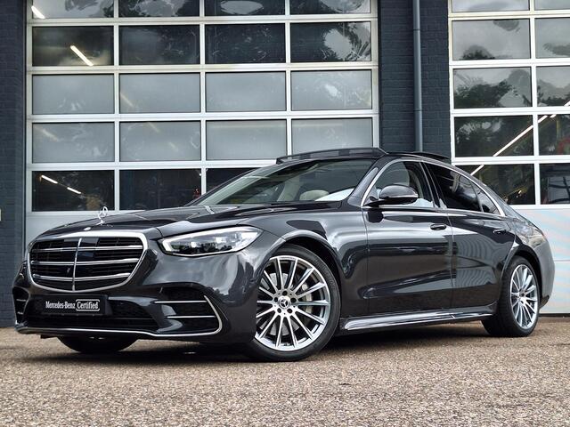 Mercedes-Benz S-KLASSE 450 e AMG Line | Panoramadak | Nappaleder beige | Burmester | Memory pakket | Stoelventilatie | Multibeam LED | Elektrische achterklep