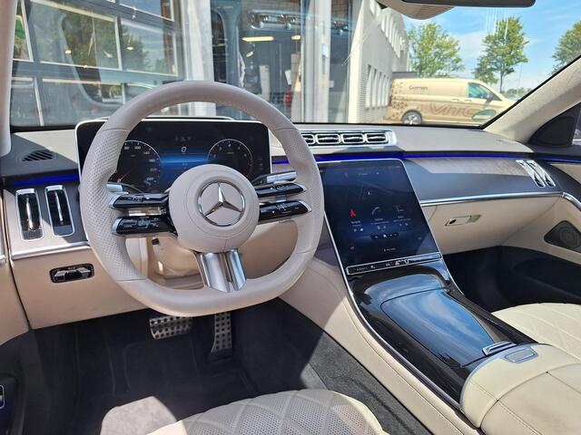Mercedes-Benz S-KLASSE 500 4MATIC Lang AMG Line | Panoramadak | Burmester | 360? camera | Nappaleder Beige | Massage stoelen | Memory pakket voor + achter | HUD | Achterasbesturing | Keyless-GO | Zonnescherm pakket | DIGITAL LIGHT | Elektrische achterklep