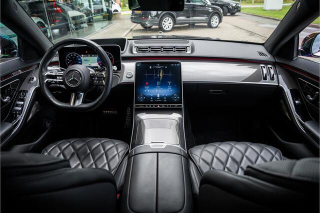 Mercedes-Benz S-KLASSE 500 4MATIC Lang AMG Line ** Achterasbesturing ** Panodak ** HUD ** Burmester Premium Plus ** 21inch ** Ventilatie ** Massage