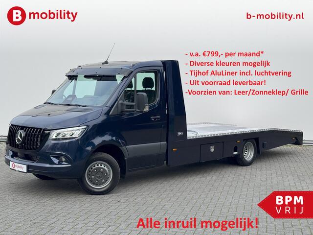 Mercedes-Benz SPRINTER 519 CDI Tijhof AluLiner Luchtvering NIEUW! MJ.2025 | Leer | Zonneklep | Lier | 3-Zitplaatsen | AppleCarPlay | DAB | Adaptive Cruise Control | Navigatie | Trekhaak