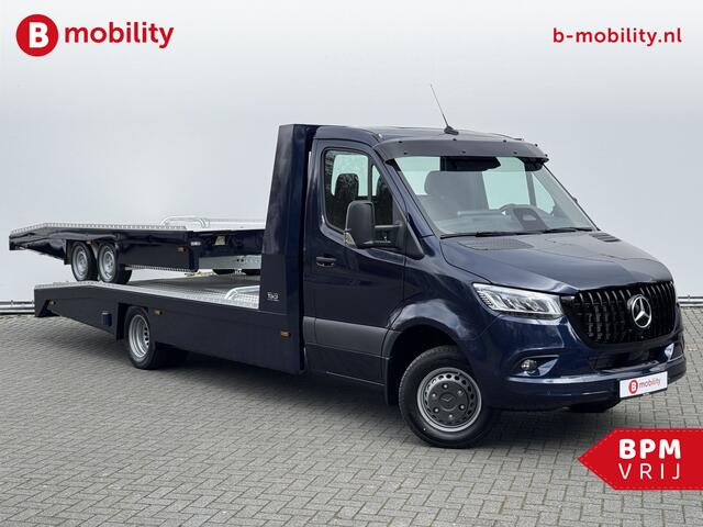 Mercedes-Benz SPRINTER 519 CDI Tijhof AluLiner + Aanhanger Leer Luchtvering NIEUW! MJ.2025 Autotransporter/ Oprijwagen | Lier | 3-Zitplaatsen | AppleCarPlay | DAB | Adaptive Cruise Control | Navigatie | Trekhaak