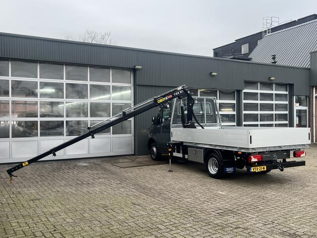 Mercedes-Benz SPRINTER 515 1.9 CDI L2 Automaat Hiab 029 Laadkraan Lier Trekhaak 3500kg trekgewicht Airco Cruise controle 3-Persoons Kraan Autolaadkraan Dubbele lucht Gereedschapskist Open laadbak Pick-up p-up Euro 6