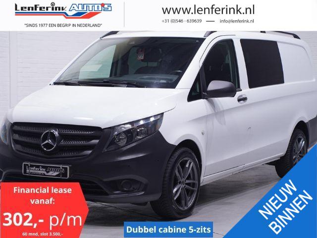 Mercedes-Benz VITO 116 CDI 163 pk Dubbel Cabine Automaat Lang Navi, Dode Hoek & Lane Assist, Camera Cruise Control, PDC V+A