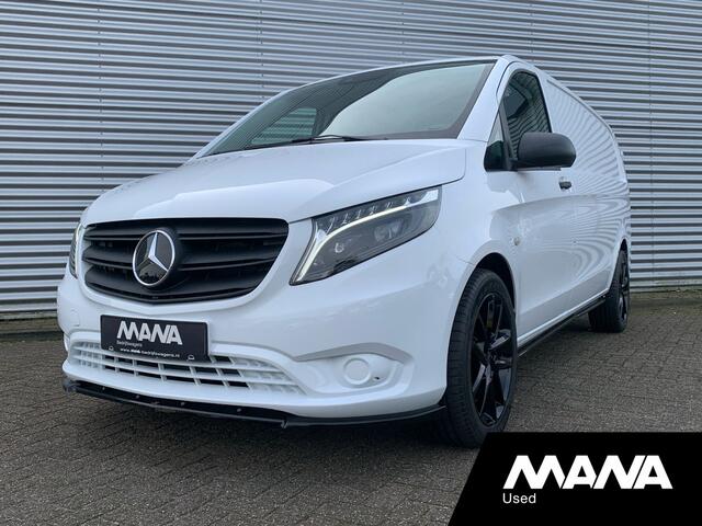 Mercedes-Benz VITO 116 CDI Extra Lang L3 163pk Automaat LMV MaxtonDesign LED Airco Camera Leder-Stuur/Bekleding Diffuser Frontlip CruiseControl Stoelverwarming DYNAMIC Standkachel CarPlay AndroidAuto Trekhaak 12V Laadruimtebekleding Bluetooth VoiceCommand DAB
