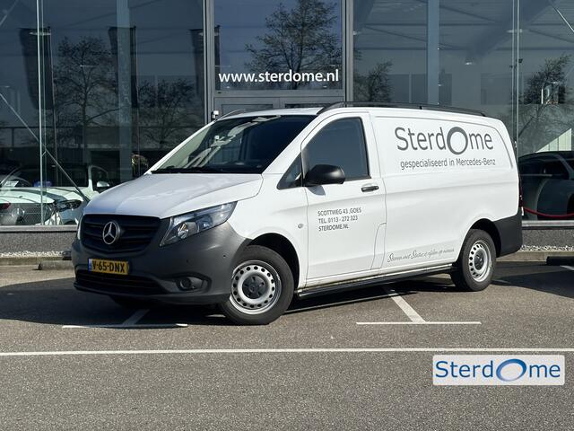 Mercedes-Benz VITO 110 CDI Lang l Zitcomfort pakket | MBUX l Apple Carplay en Android auto l Tweezitsbank voor | Trekhaak | BlueEFFICIENCY pakket | l NL auto l BPM vrij I Parkeerpakket | Regensensor l Dakrails l Sidebars l