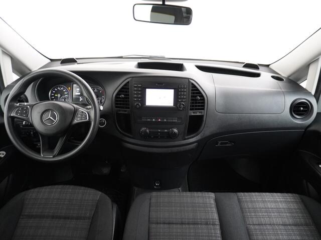 Mercedes-Benz VITO 114CDI AUT D.C Dubbele Cabine Lang 6-Pers. Airco Navi Camera Pdc Bluetooth Cruise Control Regen-Lichtsensor Pdc Betonplex Vloer Schuifdeur Imperiaal Bank voor Comfort 1e Eigenaar Euro 6