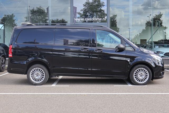 Mercedes-Benz VITO 114 CDI Lang l Trekhaak l Becker MAP Pilot l Camera l LED intelligent l Comfortstoelen voor best. + bijrijder l Airco l Houten vloer l THERMOTRONIC l LM velgen l Dakrails l Tussenschot l