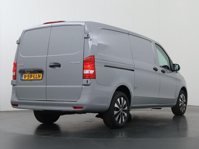 Mercedes-Benz VITO 116 CDI Aut. | Lang L2 | Select | MODEL 2025 | Cruise Control | Parkeercamera | Navigatie | Dodehoekassistent | Lane-Assist | 3-zits | Achterdeuren | Alpine Grijs