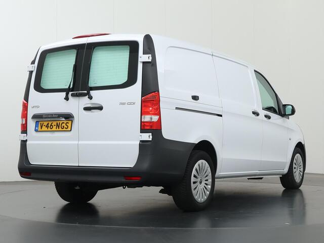 Mercedes-Benz VITO 116 CDI | L2 | AUT. | PRO | Navigatie | Camera | Cruise Control | Stoelverwarming | 3-zits | Achterdeuren met ruit | Certified