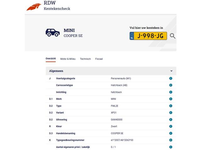 Mini Electric Mini Yours 33 kWh (184PK), 1e-Eig & Keurig-Onderh., NL-Auto..