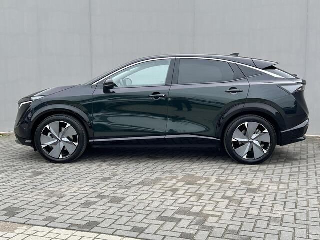 Nissan Ariya Evolve 91 kWh Automaat / Origineel NL / WLTP bereik 516 km & WLTP bereik stad 698 km / Apple carplay / Android auto / Lederen bekleding / Elektrisch verstelbare stoelen met geheugen / Panorama dak met schuif- kantel functie / Bose geluidsinstallatie / Hea