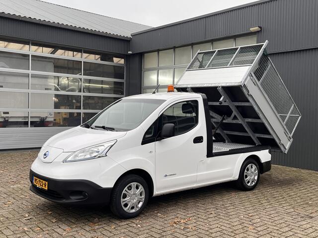 Nissan E-NV200 24KWh Elektrische Kipper Openlaadbak met Airco Cruise controle Telefoonverbinding 2-Persoons Kieper Pick-up P-up 2x Oplaadkabels aanwezig Ex gemeente