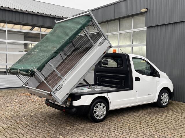 Nissan E-NV200 24KWh Elektrische Kipper Openlaadbak met Airco Cruise controle Telefoonverbinding 2-Persoons Kieper Pick-up P-up 2x Oplaadkabels aanwezig Ex gemeente