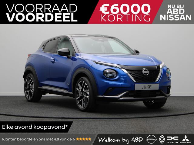 Nissan JUKE 1.6L DIG-T 143 Hybrid 6AT N-Design + Cold Pack | 17" Lichtmetalen velgen | 19" lichtmetalen velgen "Akari" | 7" TFT kleurendisplay