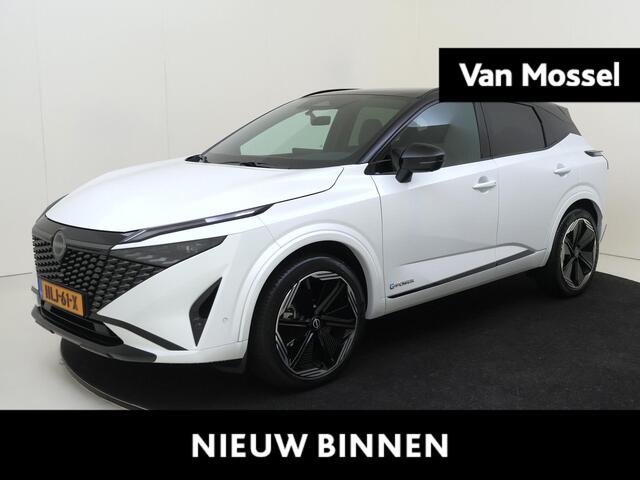 Nissan QASHQAI 1.5 e-Power N-Design | Panorama-dak | 360 Camera | Stoelverwarming | Lederen/alcantara bekleding | Adaptive Cruise Control | Navigatie