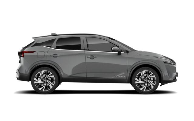 Nissan QASHQAI N-Connecta + Panoramisch glazen dak + Cold Pack e-Power 190 | 12.3" TFT digitale cockpit | Audiosysteem met DAB, Apple Carplay & Android Auto, USB-aansluiting, stuurwielbediening en 6 luidsprekers | Blind Spot Warning & Intervention (BSW + BSI)