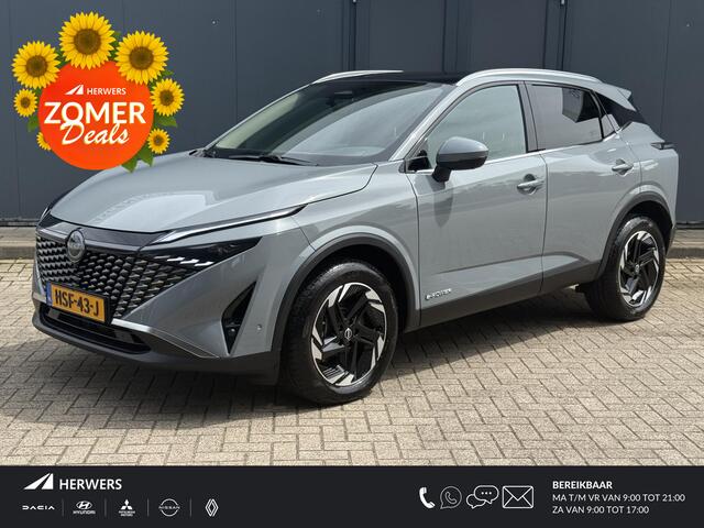 Nissan QASHQAI 1.5 e-Power N-Connecta / 360 Graden Camera / Panoramadak / Stuurverwarming / Stoelverwarming/ Voorruitverwarming/ Apple Carplay/ Adaptieve Cruise Control