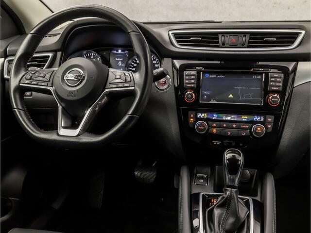 Nissan QASHQAI 1.2 Tekna Deluxe Automaat (NAVIGATIE, 360 CAMERA, LEDER, STOELVERWARMING, ELEK SPORTSTOELEN, KEYLESS, GETINT GLAS, TREKHAAK, NIEUWE APK, NIEUWSTAAT)