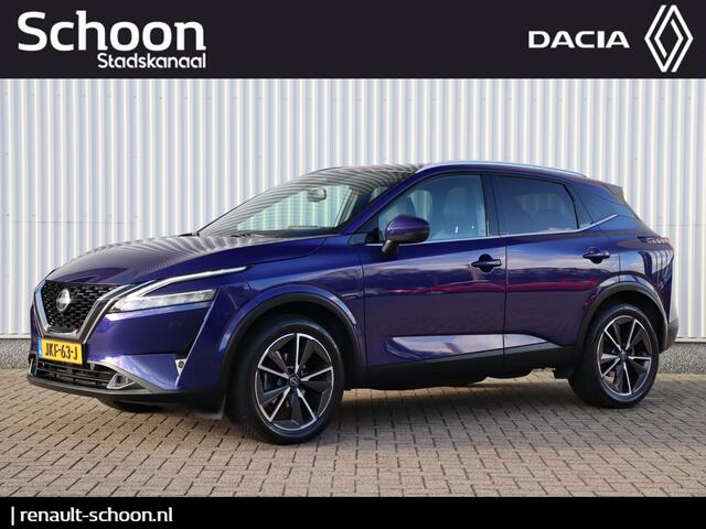 Nissan QASHQAI 1.3 MHEV Xtronic Business Premium | Adap. Cruise | Leder | 360 Camera | HUD | Bose | Panoramadak | Stoel-/Stuurverwarming