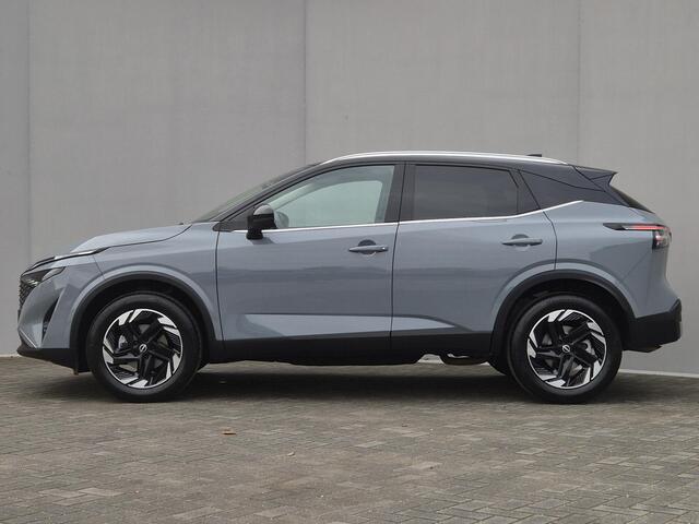 Nissan QASHQAI 1.3 MHEV Xtronic N-Connecta Automaat / Cold Pack / Pack Easy / Nieuw Model / Facelift / HUD / Trekgewicht 1800 kg / Elektrische achterklep / Stuur-, Stoel en Voorruit verwarming / Rondomzicht camera / Adaptief CC /