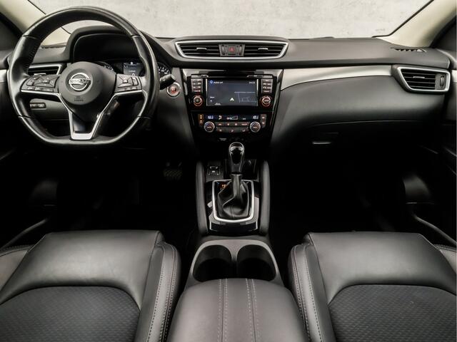 Nissan QASHQAI 1.2 Tekna Sport Automaat (PANORAMADAK, NAVIGATIE, 360 CAMERA, LEDER, STOELVERWARMING, LED KOPLAMPEN, KEYLESS, TREKHAAK, NIEUWE APK, NIEUWSTAAT)