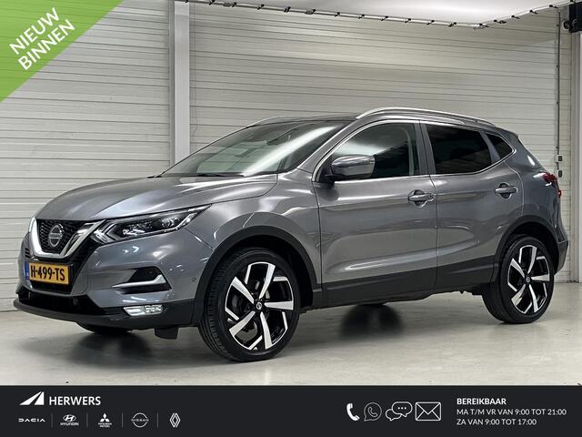 Nissan QASHQAI 1.3 DIG-T Tekna + / Trekhaak 1500 KG / Navigatie / Dealer Onderhouden / Panoramadak / Stoelverwarming / Verwarmde Voorruit / Half Lederen Bekleding /